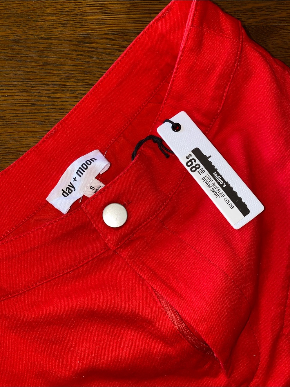 Day + Moon Bright Red Circle Skirt size small New with tags - Picture 2 of 3